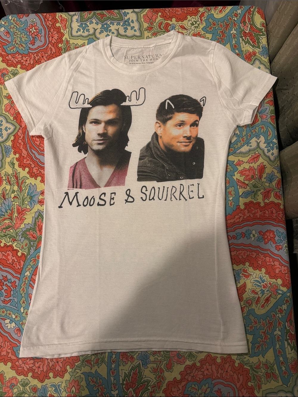 Supernatural Sam & Dean Moose & Squirrel Short Sleeve Tee